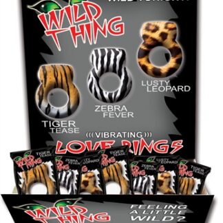 Wild Things Animal Rings - 24 Piece Display - Assorted