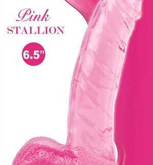 Wet Dreams Stallion Dildo With Balls - Pink