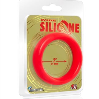 Wide Silicone Donut - Red - 2-Inch Diameter