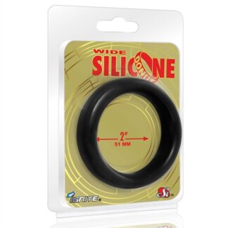Wide Silicone Donut - Black - 2-Inch Diameter