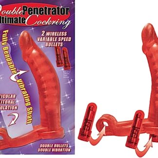 Double Penetrator Ultimate Cockring - Red