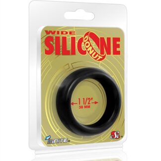 Wide Silicone Donut - Black - 1.5-Inch Diameter