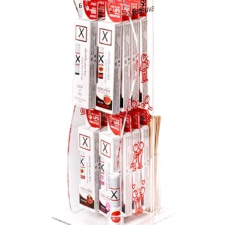 X on the Lips Buzzing Lip Balm - 16 Piece Tower Display - Assorted Flavors