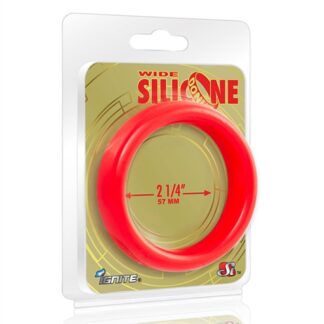 Wide Silicone Donut - Red - 2.25-Inch Diameter
