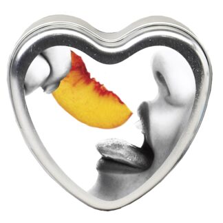 Edible Heart Candle - Peach - 4 Oz.