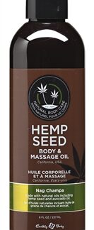 Hemp Seed Massage and Body Oil - Nag Champa - - 8 Fl. Oz./ 237ml