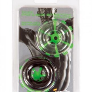 Thick Power Stretch Donuts - 2 Pack - Black and Clear