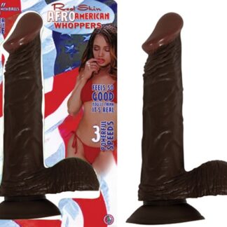 8" Vibrating Afro American-Whopper W/balls