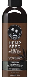 Hemp Seed Massage and Body Oil - Unscented - 8 Fl. Oz./ 237ml