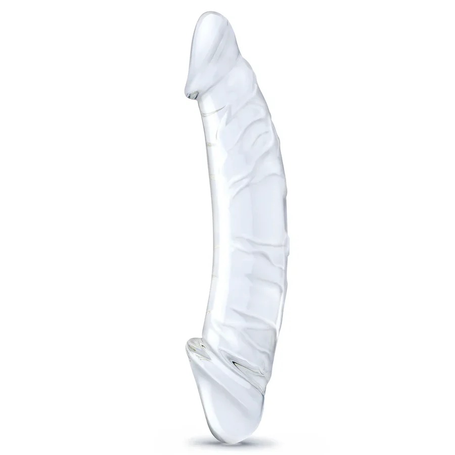 10.5 Inch Girthy Realistic Glass Double Dong - Clear