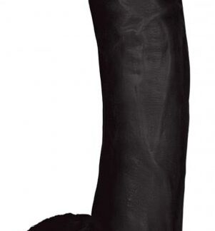 10" Thick Cock W/balls & Suction - Black