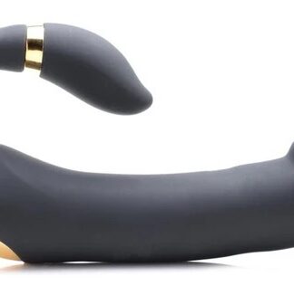 10x Pleasure Pose Come Hither Silicone Vibe With Poseable Clit Stim