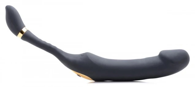 10x Pleasure Pose Come Hither Silicone Vibe With Poseable Clit Stim - Image 2
