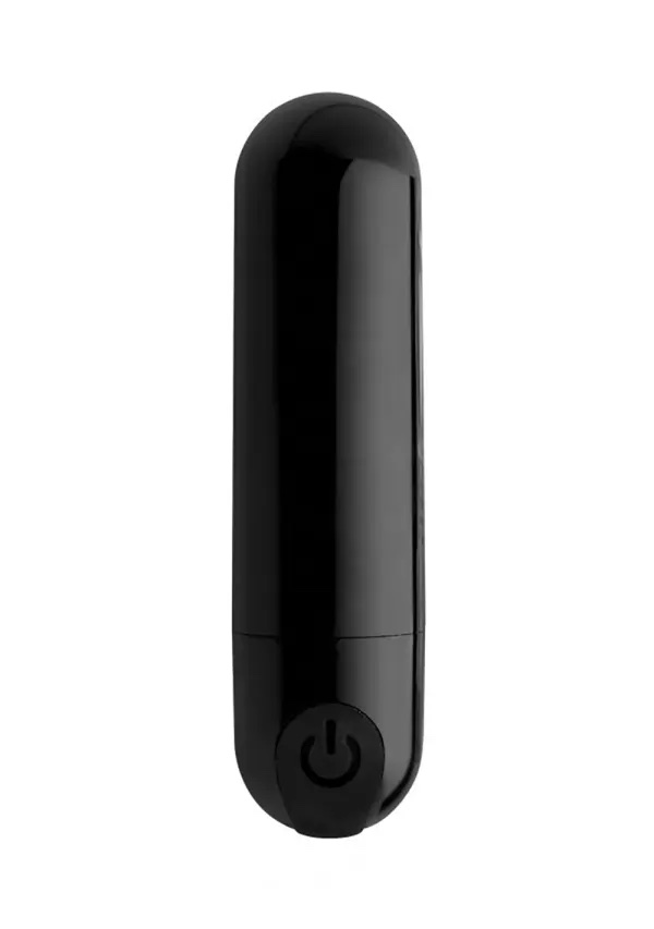 10x Rechargeable Vibrating Metallic Bullet - Black - Image 2