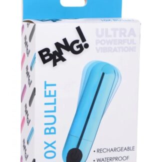 10x Rechargeable Vibrating Metallic Bullet - Blue