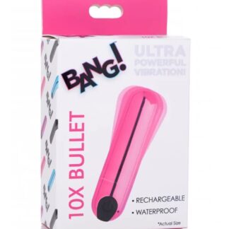 10x Rechargeable Vibrating Metallic Bullet - Pink