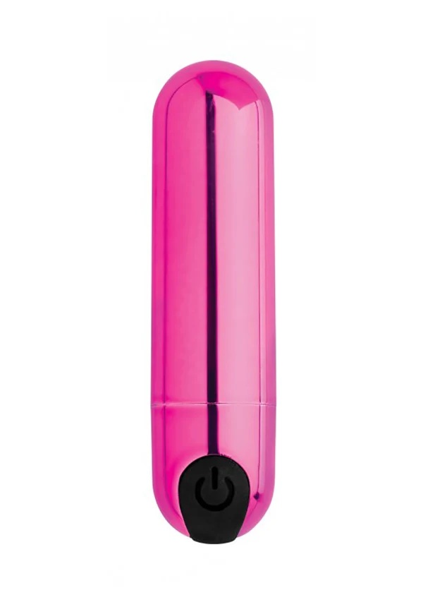 10x Rechargeable Vibrating Metallic Bullet - Pink - Image 2