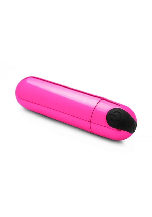 10x Rechargeable Vibrating Metallic Bullet - Pink - Image 3