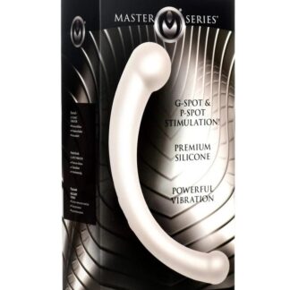 10x Vibra-Crescent Silicone Dual Ended Dildo - Silver