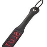 12 Inch Leather Impression Paddle - Slut