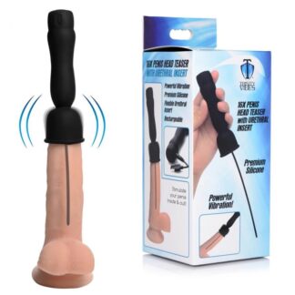 16x Penis Head Teaser With Urethral Sound - Black