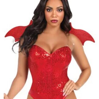 2 Pc Devil Kit, Includes Wings and Headband - Red