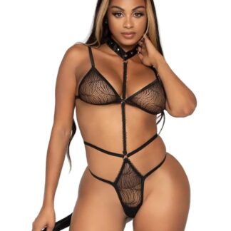 2 Pc Sex Kitten - One Size - Black