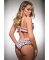 2 Pc Silky Cheekini Panty and Bra Top - One Size - - Leopard Baby Pink - Image 3