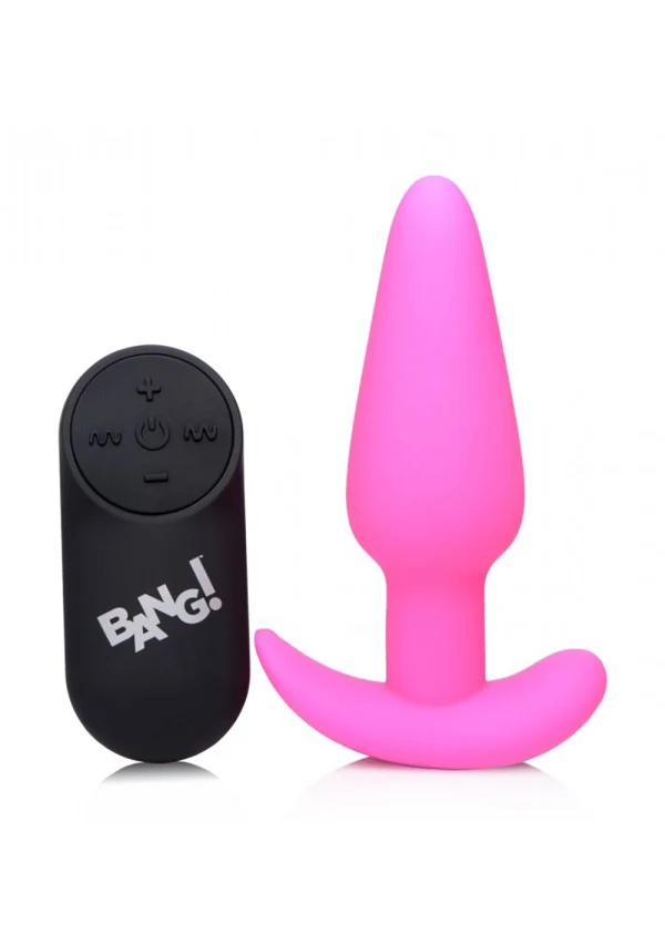 21x Silicone Butt Plug With Remote - Pink - Image 2