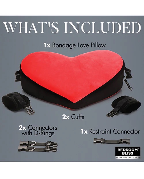 Bondage Love Pillow - Black/red - Image 2