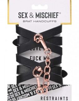 Brat Handcuffs - Black / Rose Gold