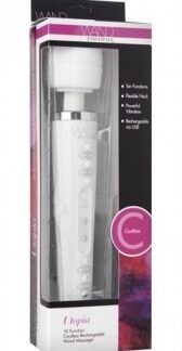Utopia 10 Function Cordless Rechargeable Wand Massager - White