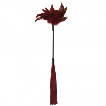 Sex and Mischief Enchanted Feather Tickler - Burgundy - Image 2
