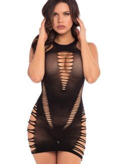 Back 2 Basixxx Hi-Neck Dress - One Size - Black