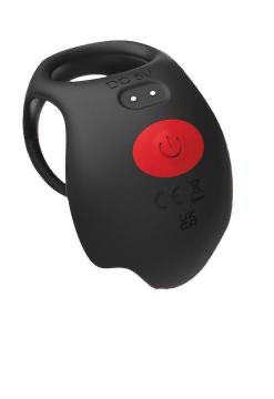 Red Dot Vibrating Cock Ring V3 With Remote - Black/red - Image 3