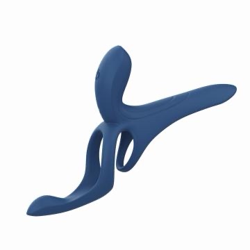 Pleasure Pivot - App Controlled - Couples Vibrator - Navy Blue - Image 3
