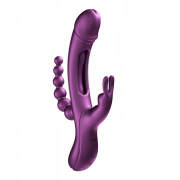 Trilux - App Controlled Rabbit Vibrator - Purple - Image 2